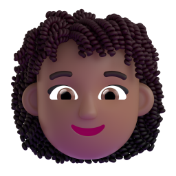 Woman: Curly Hair: medium-dark skin tone