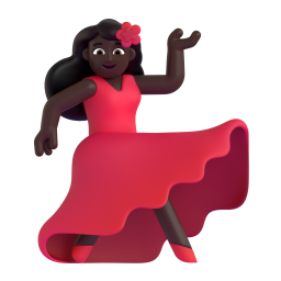 Dancer: dark skin tone