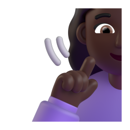 Deaf Woman: dark skin tone