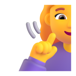 DEAF WOMAN 3D Emoji - High Quality 3D Rendered Emoji DEAF WOMAN 3D Emoji - High Quality 3D Rendered Emoji