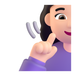Deaf Woman: light skin tone