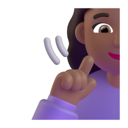 Deaf Woman: medium-dark skin tone