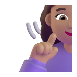 Deaf Woman: medium skin tone