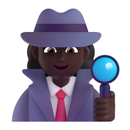 Woman Detective: dark skin tone