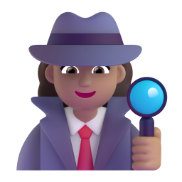 Woman Detective: medium skin tone