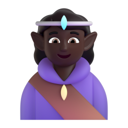 Woman Elf: dark skin tone