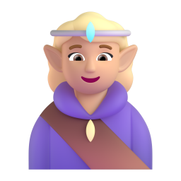 Woman Elf: medium-light skin tone