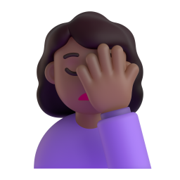 Woman Facepalming: medium-dark skin tone