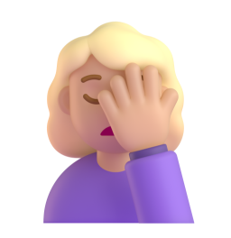 Woman Facepalming: medium-light skin tone