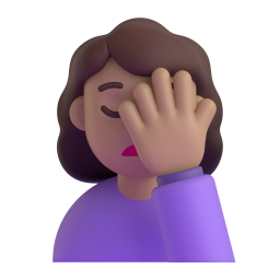 Woman Facepalming: medium skin tone
