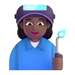 Woman Factory Worker: medium-dark skin tone