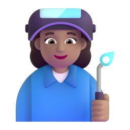 Woman Factory Worker: medium skin tone