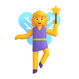 WOMAN FAIRY 3D Emoji - High Quality 3D Rendered Emoji WOMAN FAIRY 3D Emoji - High Quality 3D Rendered Emoji