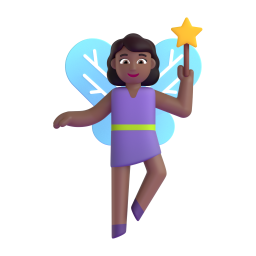 Woman Fairy: medium-dark skin tone
