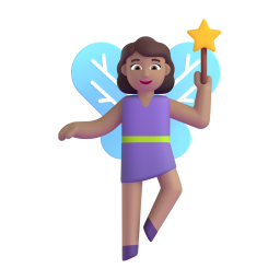 Woman Fairy: medium skin tone