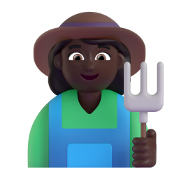 Woman Farmer: dark skin tone