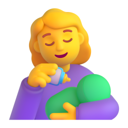 WOMAN FEEDING BABY 3D Emoji - High Quality 3D Rendered Emoji WOMAN FEEDING BABY 3D Emoji - High Quality 3D Rendered Emoji