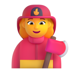 WOMAN FIREFIGHTER 3D Emoji - High Quality 3D Rendered Emoji WOMAN FIREFIGHTER 3D Emoji - High Quality 3D Rendered Emoji