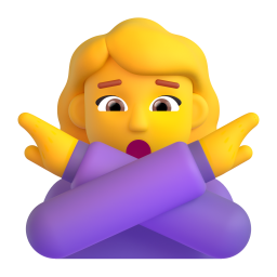 WOMAN GESTURING NO 3D Emoji - High Quality 3D Rendered Emoji WOMAN GESTURING NO 3D Emoji - High Quality 3D Rendered Emoji