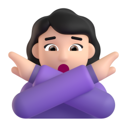 Woman Gesturing No: light skin tone