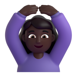 Woman Gesturing Ok: dark skin tone