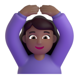 Woman Gesturing Ok: medium-dark skin tone