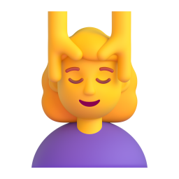 WOMAN GETTING MASSAGE 3D Emoji - High Quality 3D Rendered Emoji WOMAN GETTING MASSAGE 3D Emoji - High Quality 3D Rendered Emoji