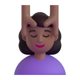 Woman Getting Massage: medium-dark skin tone
