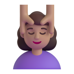 Woman Getting Massage: medium skin tone