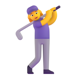 WOMAN GOLFING 3D Emoji - High Quality 3D Rendered Emoji WOMAN GOLFING 3D Emoji - High Quality 3D Rendered Emoji