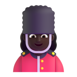 Woman Guard: dark skin tone