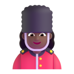 Woman Guard: medium-dark skin tone