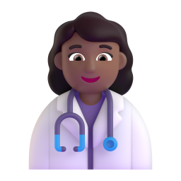 Woman Health Worker: medium-dark skin tone