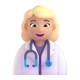 Woman Health Worker: medium-light skin tone