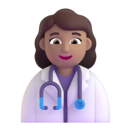 Woman Health Worker: medium skin tone