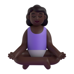 Woman In Lotus Position: dark skin tone