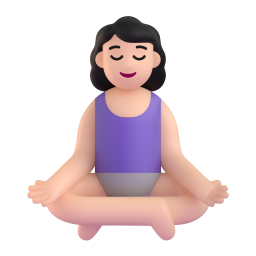 Woman In Lotus Position: light skin tone