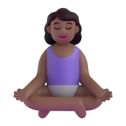 Woman In Lotus Position: medium-dark skin tone