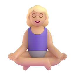 Woman In Lotus Position: medium-light skin tone