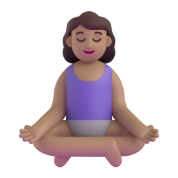 Woman In Lotus Position: medium skin tone