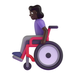 Woman In Manual Wheelchair: dark skin tone