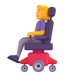 WOMAN IN MOTORIZED WHEELCHAIR 3D Emoji - High Quality 3D Rendered Emoji