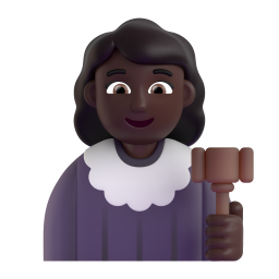 Woman Judge: dark skin tone