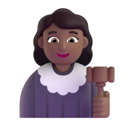 Woman Judge: medium-dark skin tone