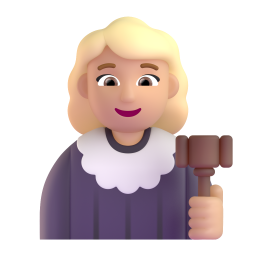 Woman Judge: medium-light skin tone