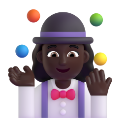 Woman Juggling: dark skin tone
