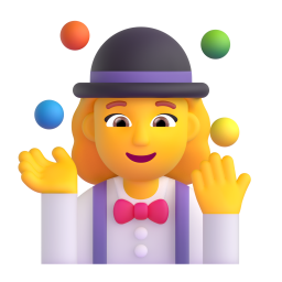 WOMAN JUGGLING 3D Emoji - High Quality 3D Rendered Emoji WOMAN JUGGLING 3D Emoji - High Quality 3D Rendered Emoji