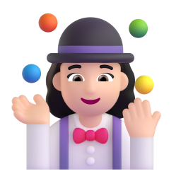 Woman Juggling: light skin tone