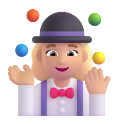 Woman Juggling: medium-light skin tone