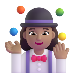 Woman Juggling: medium skin tone